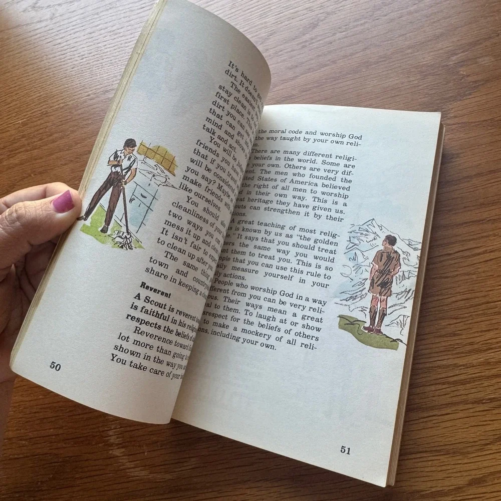 Vintage Boy Scouts of America Scout Handbook Paperback BSA Survival Guide 1960s